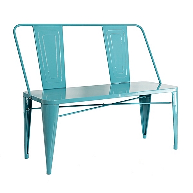 Blue Metal Outdoor Bench Kirklands