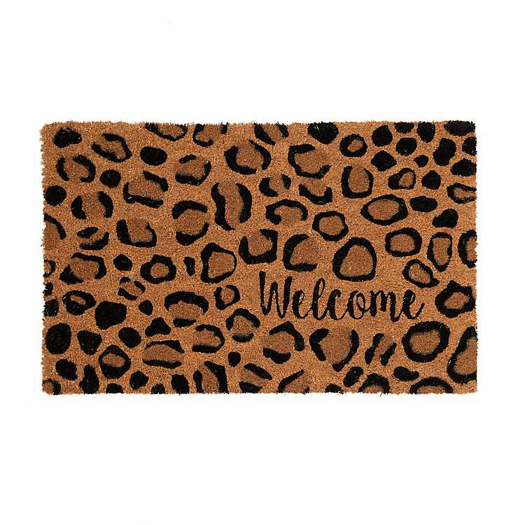 Mynse 23.6X15.7 Colorful Pastoral Style Non-slip Mat for Living Room Kitchen Bedroom Door Mat Leopard Pattern Rectangular Area Rugs