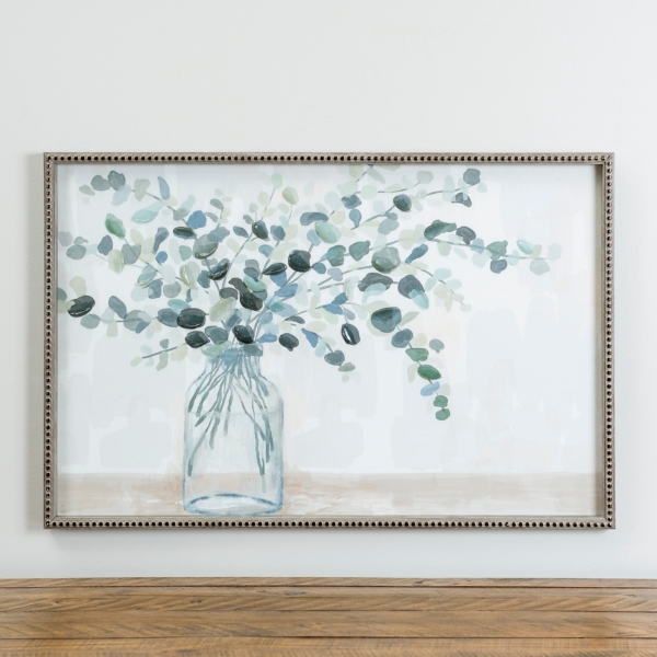 Eucalyptus Leaves Bouquet Framed Canvas Art Print Kirklands Home