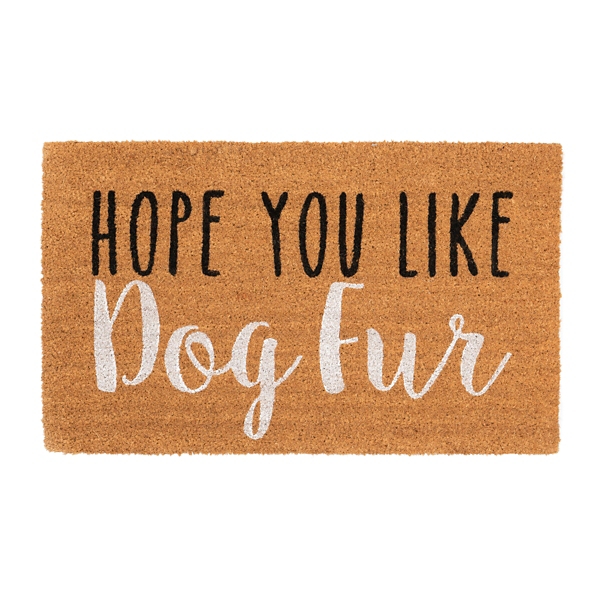 hope you like dog hair welcome mat