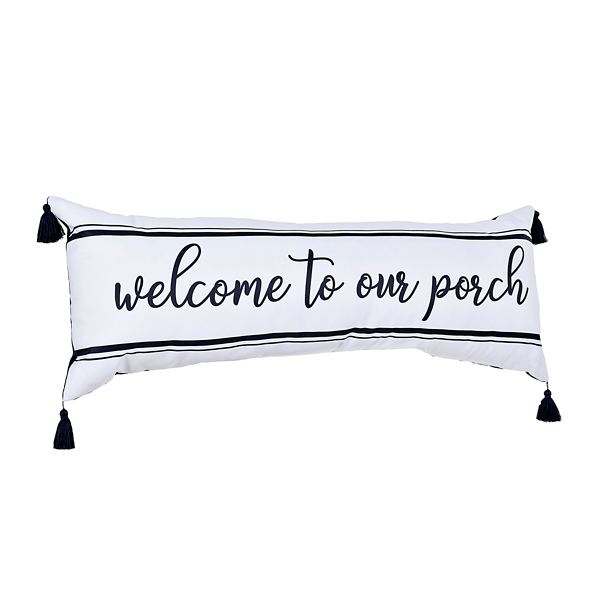 Welcome To Our Porch Personalized Lumbar Throw Pillow - 20877941