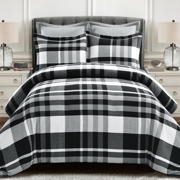 Black And White Plaid 5 Pc King Comforter Set Kirklands