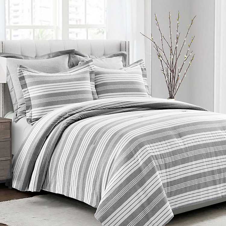 White Grey Details about   5 Piece Twin Size Bedding Black Color Block Comforter Set Stripe B 