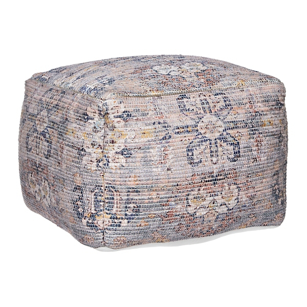 Gray Persian Printed Woven Pouf Kirklands Home