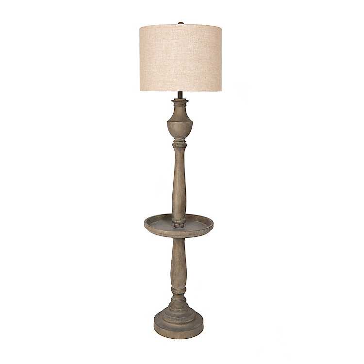 Gray Wash Accent Table Floor Lamp, Kirklands Floor Lamp With Table