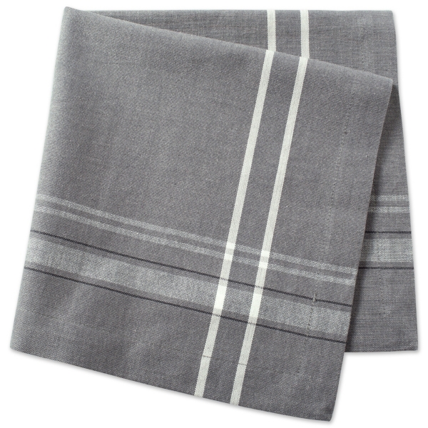 Gray Chambray French Stripe Napkins, Set of 6