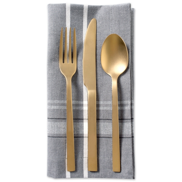 Gray Chambray French Stripe Napkins, Set of 6