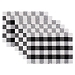 Black and White Buffalo Check Placemats, Set of 6