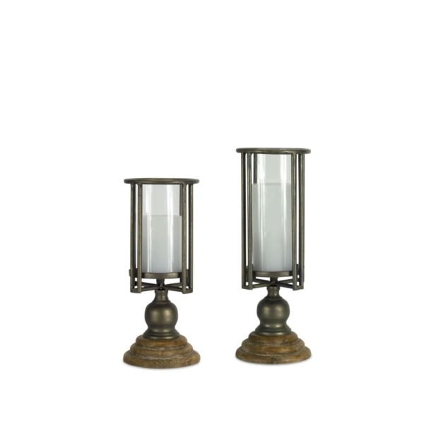 pedestal candle holder set