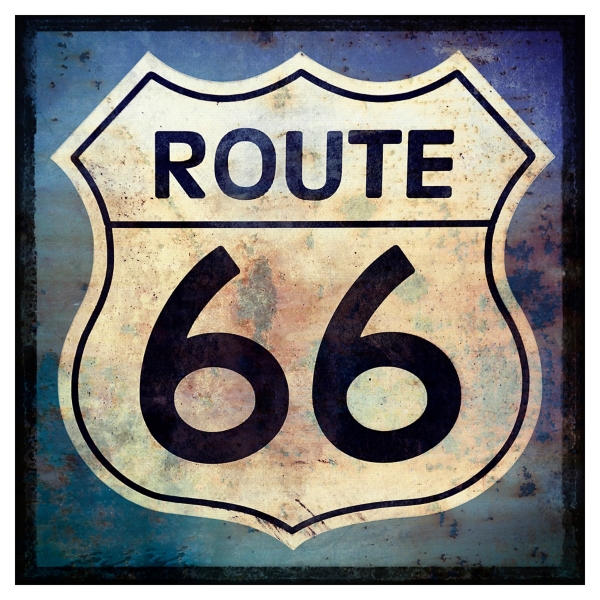 Route 66 Sign Framed Art Print | Kirklands Home