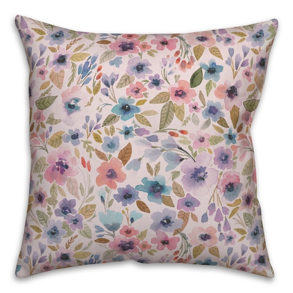 Floral Hoppy Easter Pillow