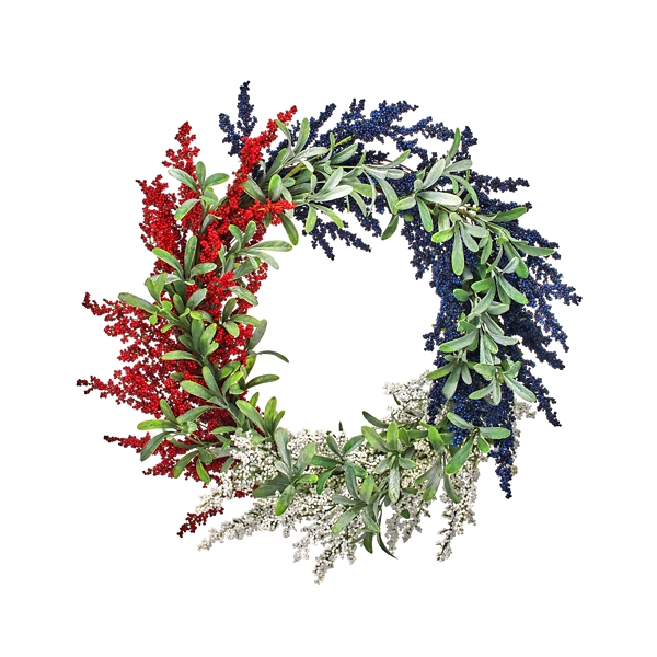 Red White and Blue Astilbe Wreath