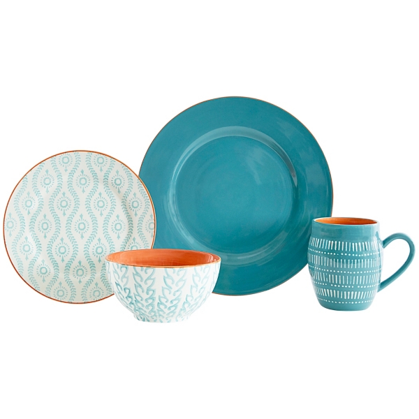 Turquoise Fez Tilework 16pc. Dinnerware Set Kirklands Home