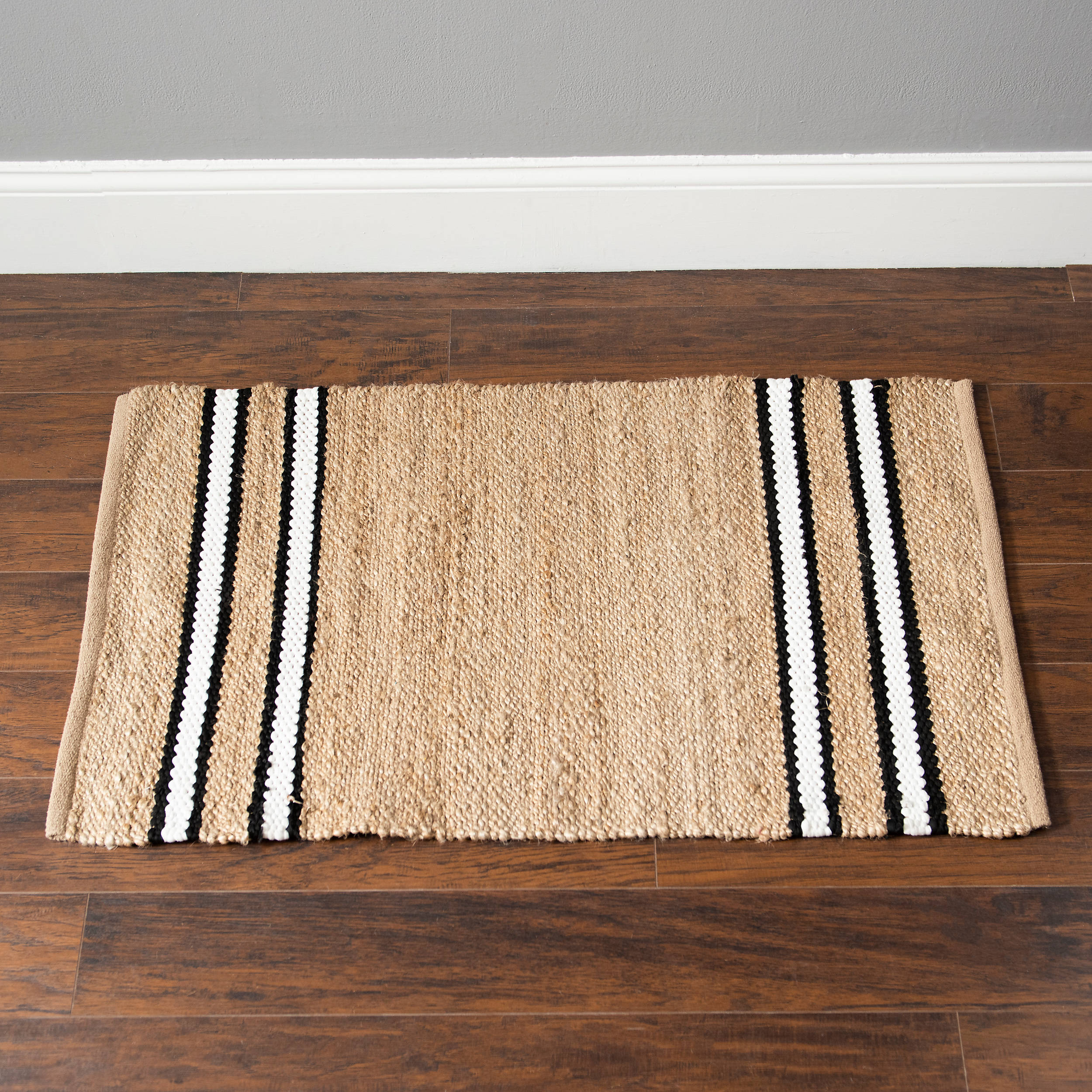 Shop Black and White Stripes Scatter Rug from Kirkland's on Openhaus