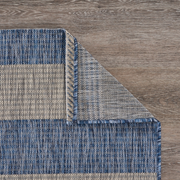 Coastal Stripes Outdoor Area Rug, 7x9