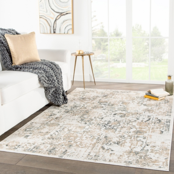 allen + roth 9 x 12 Tonal Grey Indoor/Outdoor Medallion Area Rug in the Rugs  department at