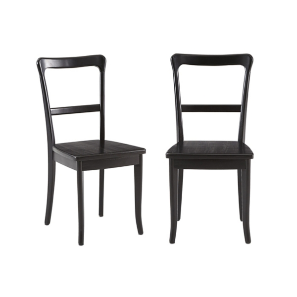 Black Wooden Vintage Dining Chairs Set Of 2 Kirklands