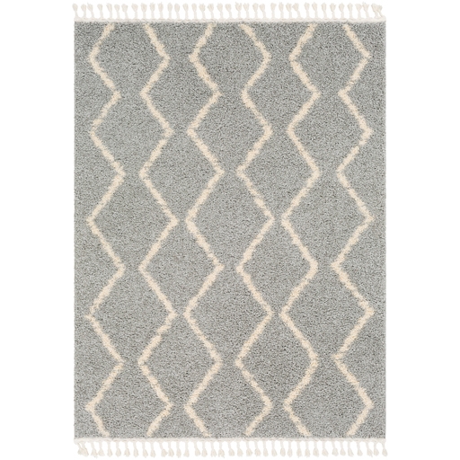 Gray Vintage Chevron Shag Area Rug 8x10 Kirklands