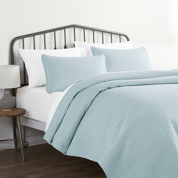 Pale Blue Herring 3 Pc Queen Quilted Coverlet Set Kirklands