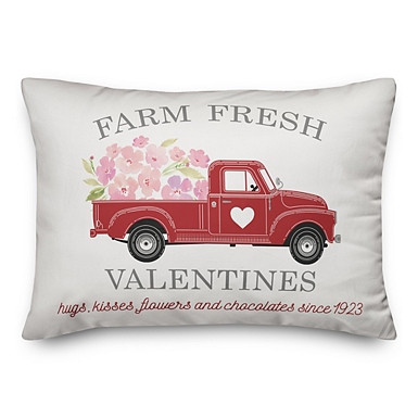 Farm Fresh Truck Throw Pillow