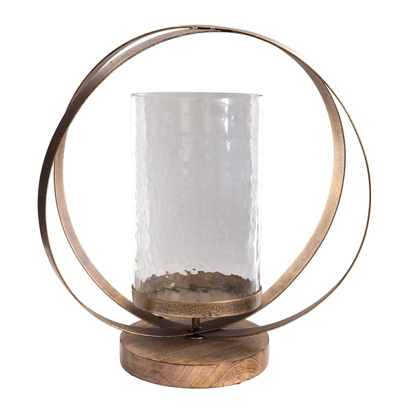 Gold Burnished Antique Glass Hurricane Kirklands Home