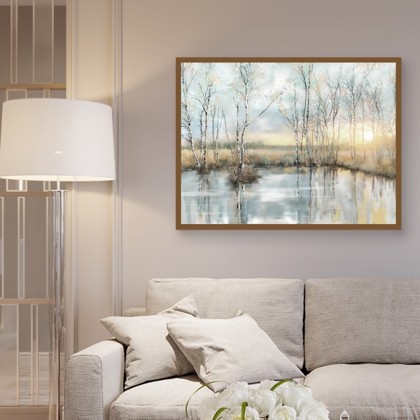 Calm Reflection Framed Canvas Art Print