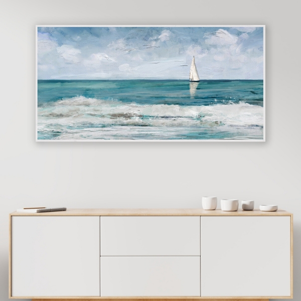 Summer Cay Panel Framed Canvas Art Print