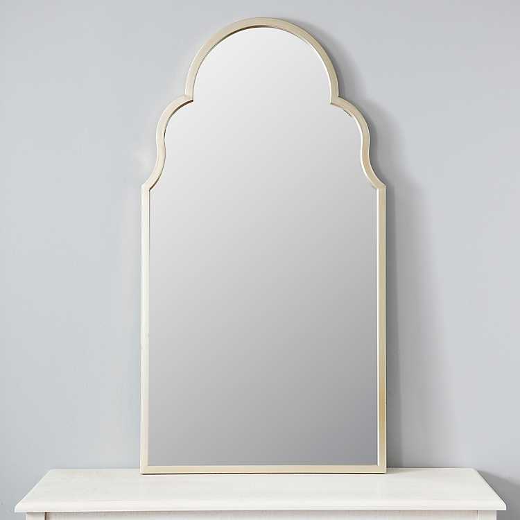 Champagne Maria Metal Arch Mirror, How To Make An Arched Mirror Frame