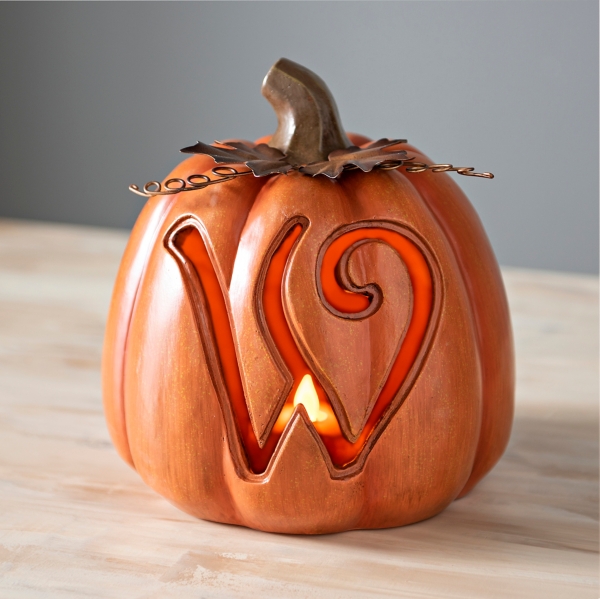 Pre Lit Monogram W Pumpkin With Metal Stem Kirklands Home