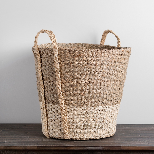 Water Hyacinth Two Toned Basket | Kirklands Home