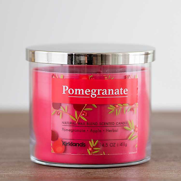 40hr POMEGRANATE Triple Scented Natural & Organic SOY Jar Candle WOMENS GIFTS 