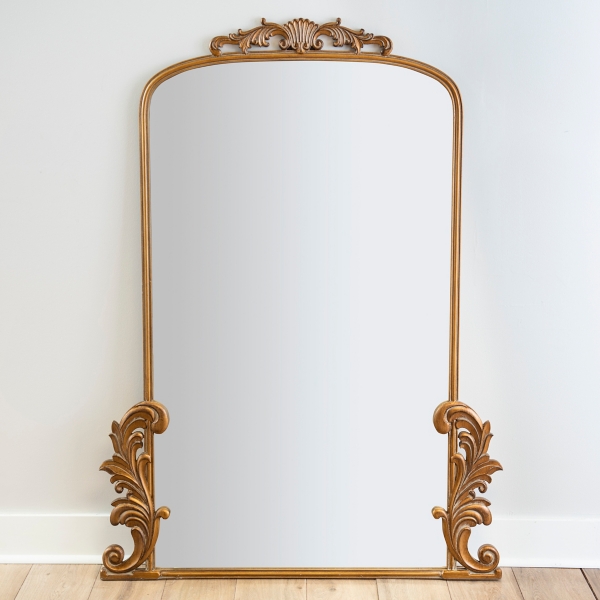 Leaning Floor Mirror Gold Off 67, Arch Leaning Floor Mirror Gold