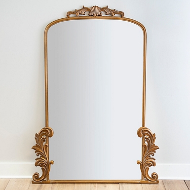 Gold Bordeaux Ornate Leaner Mirror, Palazzo Gold Ornate Full Length Mirror