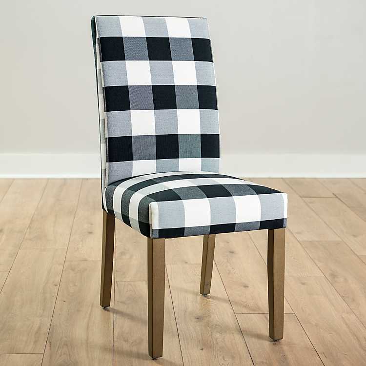 Black And White Buffalo Check Dining, Buffalo Plaid Dining Chair Covers