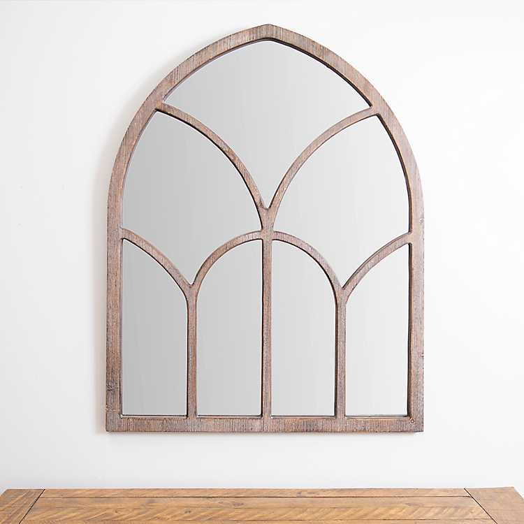 Natural Aspen Wooden Arched Mirror, How To Frame An Arched Mirror
