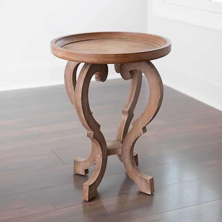 Natural Wooden Parker Accent Table, Natural Wood Finish Coffee Table