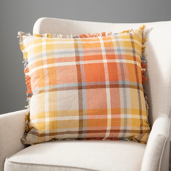 Fall plaid pillows best sale