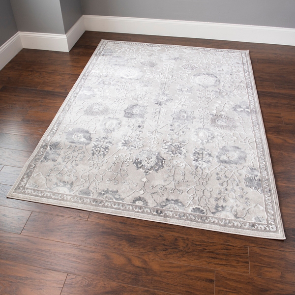 Gray Floral Elianna Area Rug, 5x7 Kirklands Home