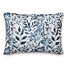 Blue Watercolor Floral Outdoor Accent Pillow