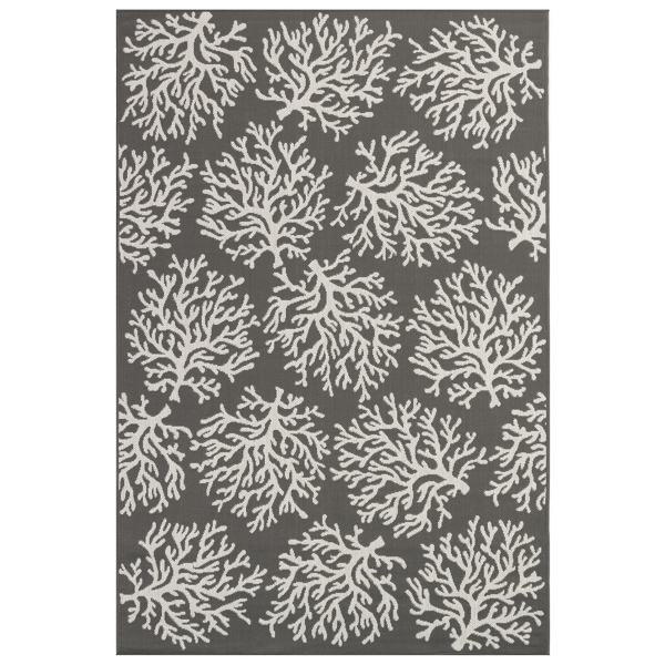 Gray Coral Indoor Outdoor Area Rug 7x9 Kirklands