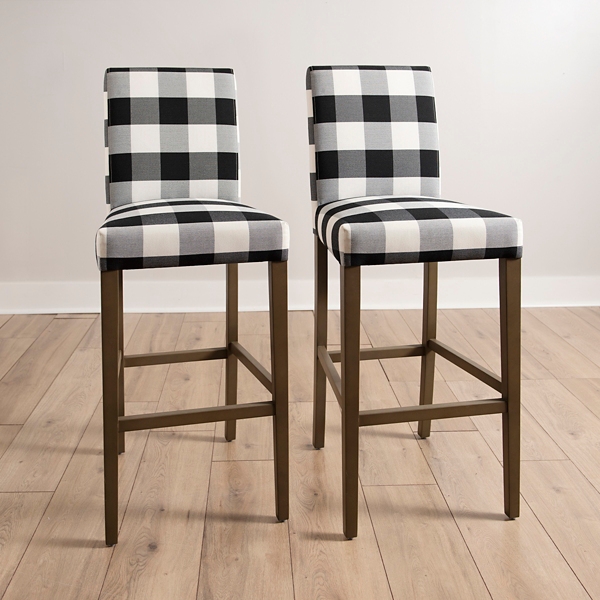 Black and white plaid best sale bar stools