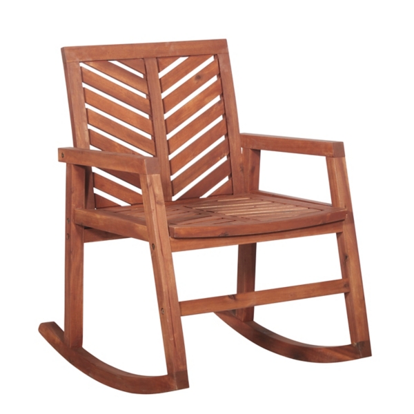 Brown Chevron Outdoor Rocking Chair Kirklands Home