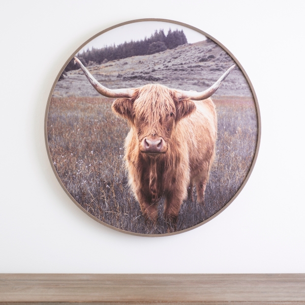 Bernie Round Framed Canvas Art Kirklands Home