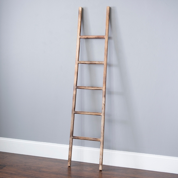 Natural wood best sale blanket ladder