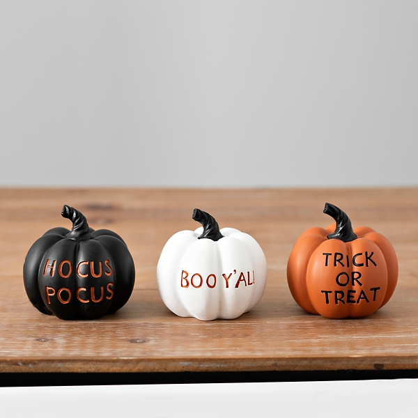 Sentiment Pumpkins, Set of 3