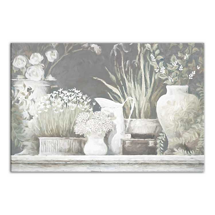 White floral HOME sign