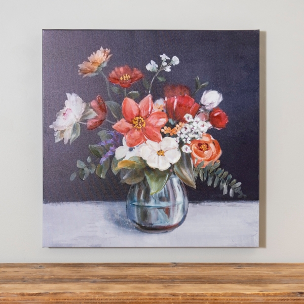 Fall Floral Vase Canvas Art Print Kirklands Home