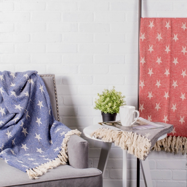 Stars Fringed Throw