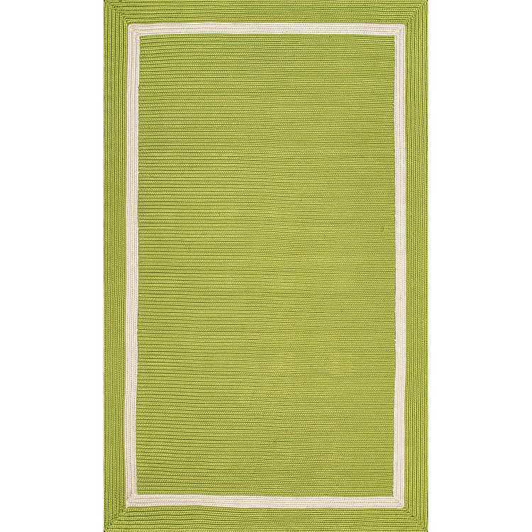 Lime Gina Braided Indoor Outdoor Area, Lime Green Outdoor Rug
