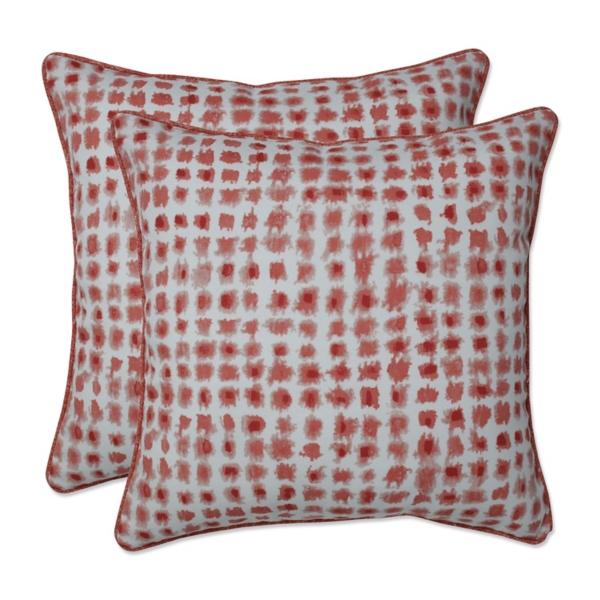 Coral Dotted Outdoor Throw Pillows Set Of 2 Kirklands